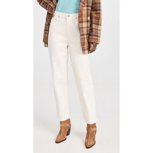 Mother Snacks High Waist Double Stack Ankle Jeans Size 28